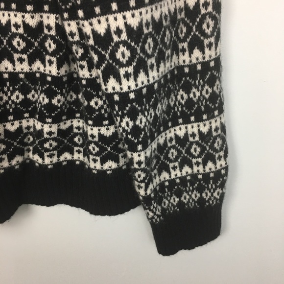 Talbots Black Fair Isle Wool Cardigan Sweater. 3X - Picture 4 of 8